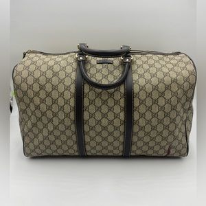 Gucci Joy GG PVC & Leather Boston Tote - D Rings for Strap (NO STRAP INC…